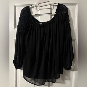 Express Black Off-Shoulder Blouse